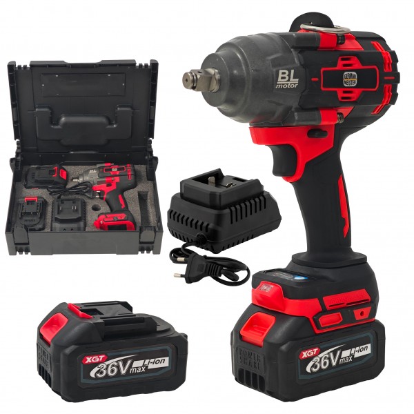 Cheie de Impact Profesională German Meister 36V MAX Brushless ,1000 Nm, Mandrină 1/2"