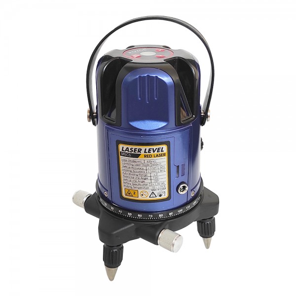 Nivela laser cu 5 linii , rotativa , 360° , 10 metri arie de acoperire , trepied pe 2 pozitii 45 / 90 cm