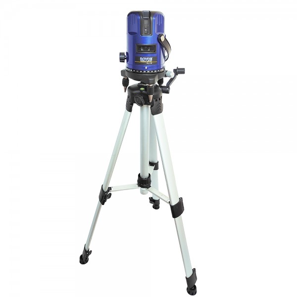 Nivela laser cu 5 linii , rotativa , 360° , 10 metri arie de acoperire , trepied pe 2 pozitii 45 / 90 cm