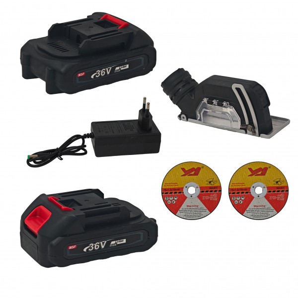 Mini Polizor Circular Multifuncțional 3 în 1 German Meister XGT 36V, Acumulator 3Ah, Disc 76 mm, Reglaj Adâncime, Racord Aspirare, pentru Metal, Gresie, Piatră și Plastic