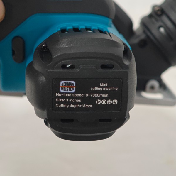Mini Polizor Circular Multifuncțional 3 în 1 German Meister XGT 36V, Acumulator 3Ah, Disc 76 mm, Reglaj Adâncime, Racord Aspirare, pentru Metal, Gresie, Piatră și Plastic