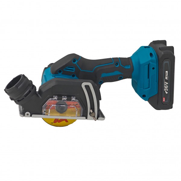 Mini Polizor Circular Multifuncțional 3 în 1 German Meister XGT 36V, Acumulator 3Ah, Disc 76 mm, Reglaj Adâncime, Racord Aspirare, pentru Metal, Gresie, Piatră și Plastic