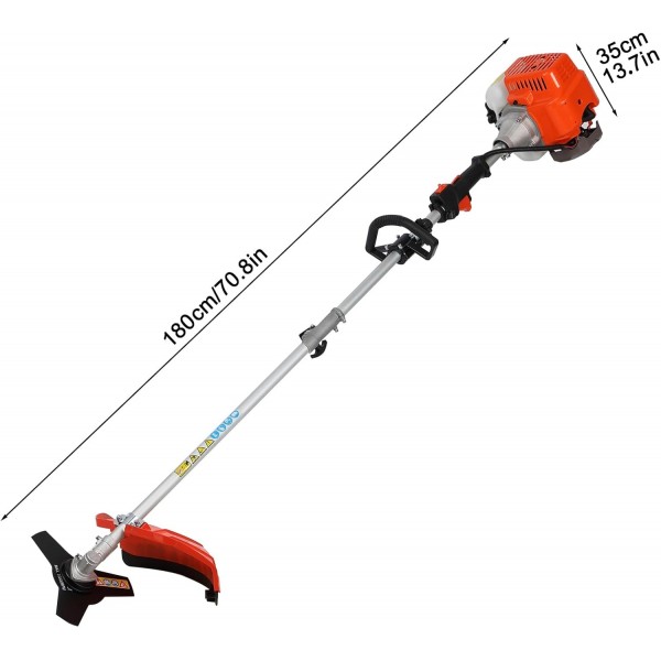 Motocoasa multifunctionala 5 in 1, Tija prelungitoare, Multiple accesorii, Motor 2T, 5.6 Cp, Model nou