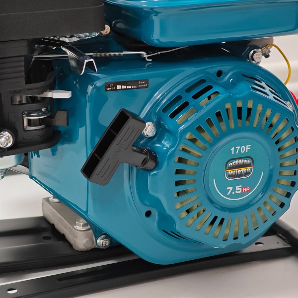Motopompă pe benzină German Meister 7.5 HP, 2" (50 mm), debit 50 m³/h, înălțime refulare 36 m, motor 170F, pompă pentru apă curată