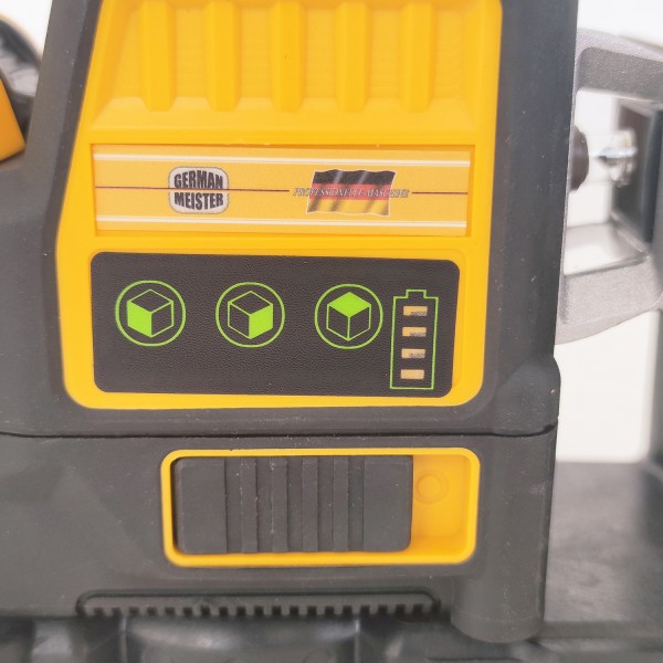 Nivela laser German Meister 3D-12 linii , 4D-16 linii , 2 acumulatori 21 V , 5 Ah , Model Nou , Lumina Verde