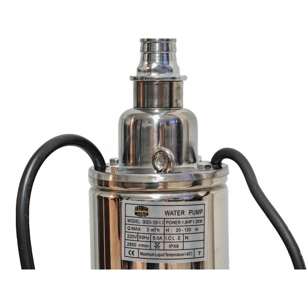 Pompa submersibila cu plutitor, German Meister, QGD3-120-1.3 , 30 L/min , 1300W , Model nou