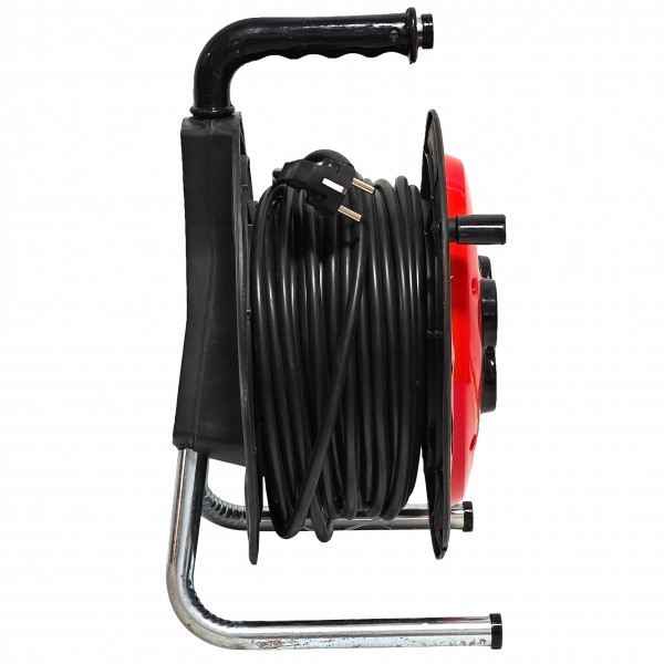 Prelungitor rola cu tambur 50m 3x2.5mm, 4 Prize, maner ergonomic pentru transport