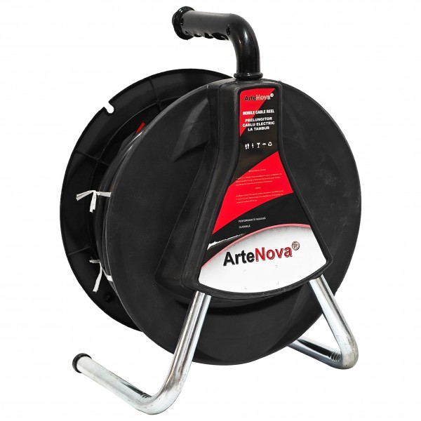 Prelungitor rola cu tambur 30m 3x2.5mm, 4 Prize, maner ergonomic pentru transport