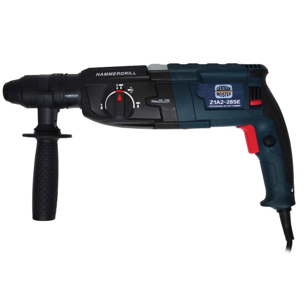 Ciocan rotopercutor , German Meister 28 mm , Model mou , 1200 W , Accesorii incluse , 2 mandrine , 1300 rpm