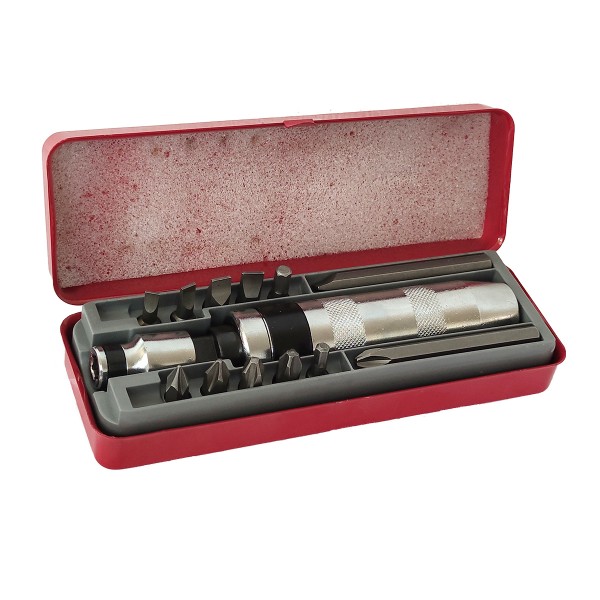 Surubelnita de impact KraftWorld KW-2481, 14 piese, cutie depozitare