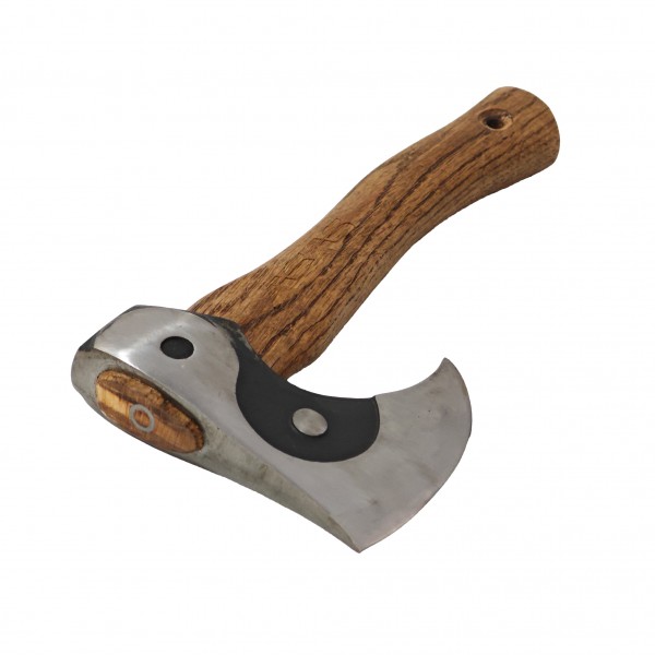 Topor Camping și Bushcraft Compact, 270 mm, 835 g, Lamă din Oțel Călit, Coadă din Lemn