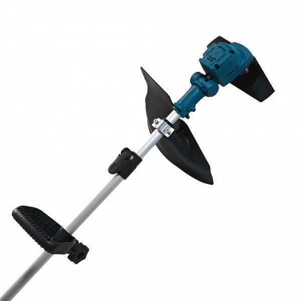 Motocoasa electrica, cu 2 acumulatori, German Meister, 128V, 8Ah, 2 disc-uri incluse
