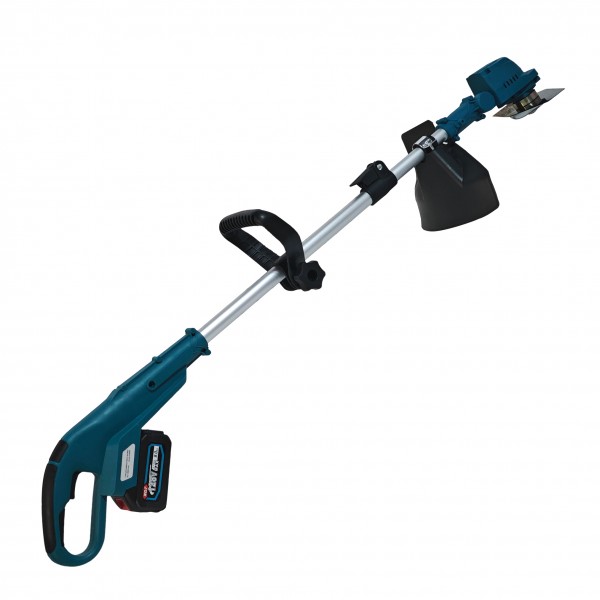 Motocoasa electrica, cu 2 acumulatori, German Meister, 128V, 8Ah, 2 disc-uri incluse