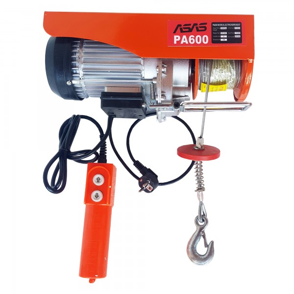 Scripete / Palan / Macara electrica , putere 1150 W , Capacitate ridicare 600 Kg