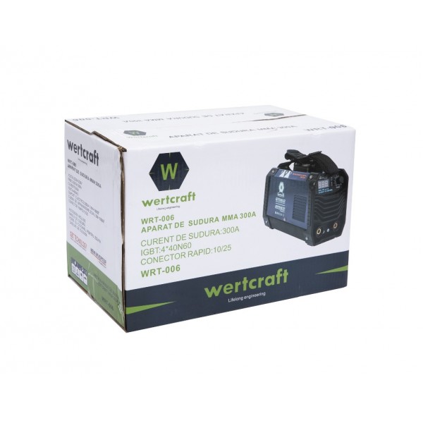 Aparat de sudura , tip invertor , WertCraft , WRT-006, 300 A, 1.6 - 4 mm , Accesorii incluse
