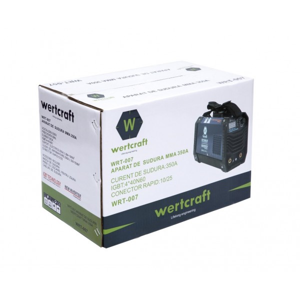 Aparat de sudura , tip invertor , WertCraft WRT-007, 350 Amp, 1.6 - 4 mm , accesorii incluse