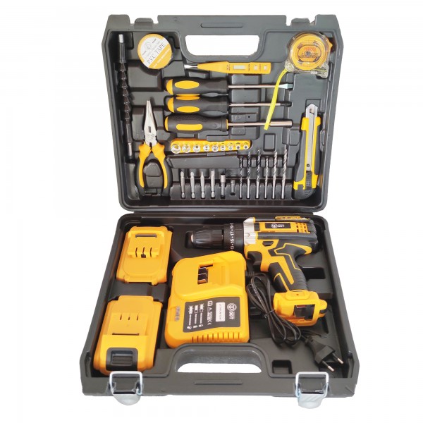 Autofiletanta cu 2 acumulatori 21 V, 3 Ah, incarcator + 24 accesorii , DDT-GB , Model nou , 1350 Rpm , 10 mm