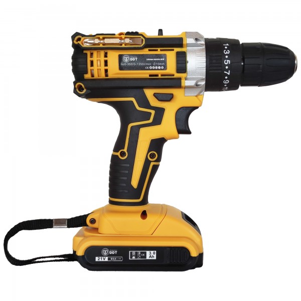 Autofiletanta cu 2 acumulatori 21 V, 3 Ah, incarcator + 24 accesorii , DDT-GB , Model nou , 1350 Rpm , 10 mm