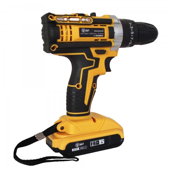 Autofiletanta cu 2 acumulatori 21 V, 3 Ah, incarcator + 24 accesorii , DDT-GB , Model nou , 1350 Rpm , 10 mm