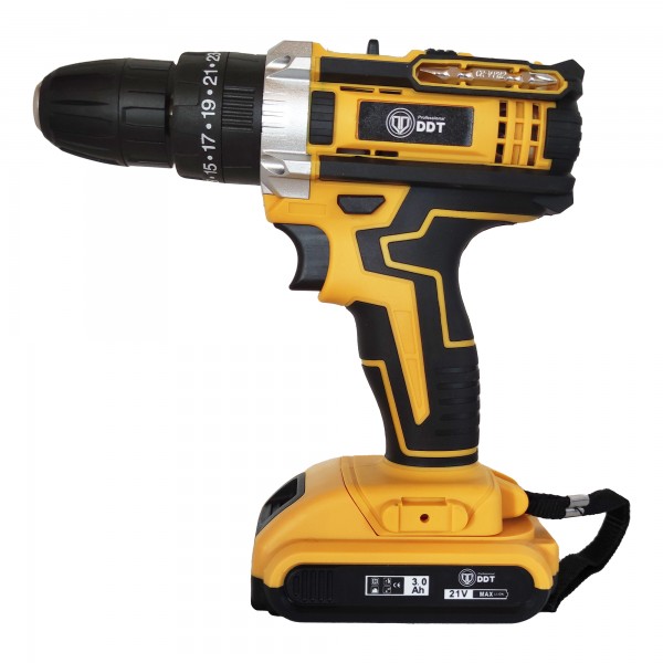 Autofiletanta cu 2 acumulatori 21 V, 3 Ah, incarcator + 24 accesorii , DDT-GB , Model nou , 1350 Rpm , 10 mm
