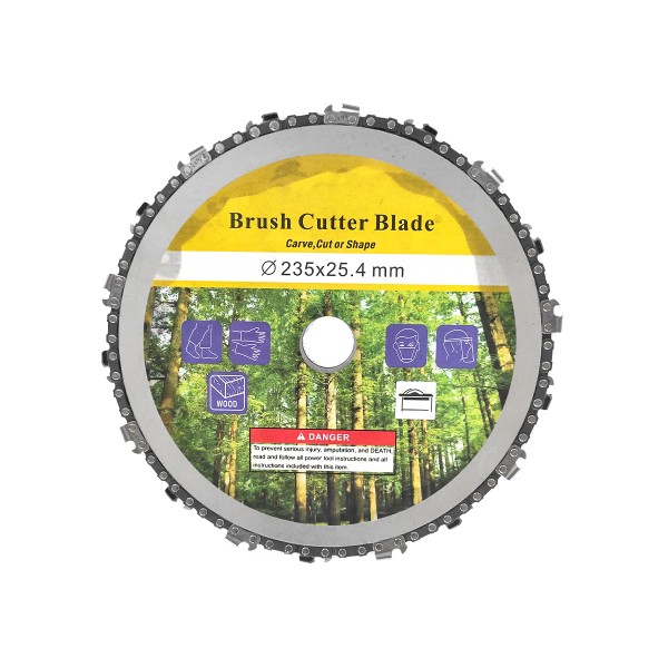 Disc cu Lant de drujba, pentru motocoasa , 235 mm x 25.4 mm