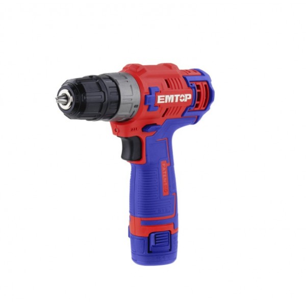 Masina de gaurit si insurubat cu impact, cu 1 baterie 1.5Ah, incarcare prin cablu tip C, 20Nm, fara incarcator - ECDL12510, EMTOP