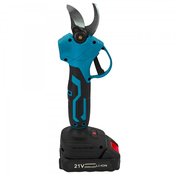 Foarfeca electrica pentru vita de vie, crengi, cu 2 Acumulatori 21 V , 2000 mAh , Albastru