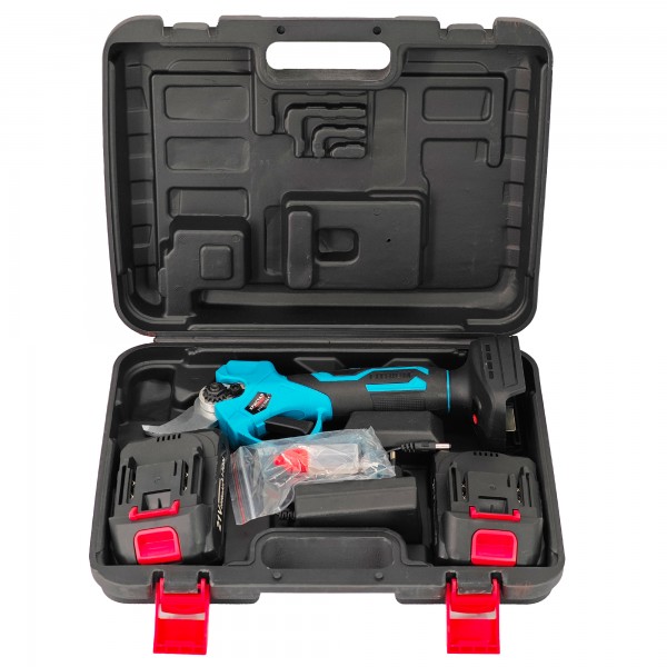 Foarfeca electrica pentru vita de vie, crengi, cu 2 Acumulatori 21 V , 2000 mAh , Albastru