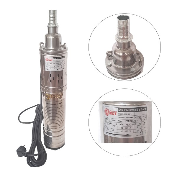 Kit complet hidrofor, Pompa submersibila de apa curata , pe snec 1100 W,10 metri cablu, Bazin hidrofor 24 Litri, accesorii incluse