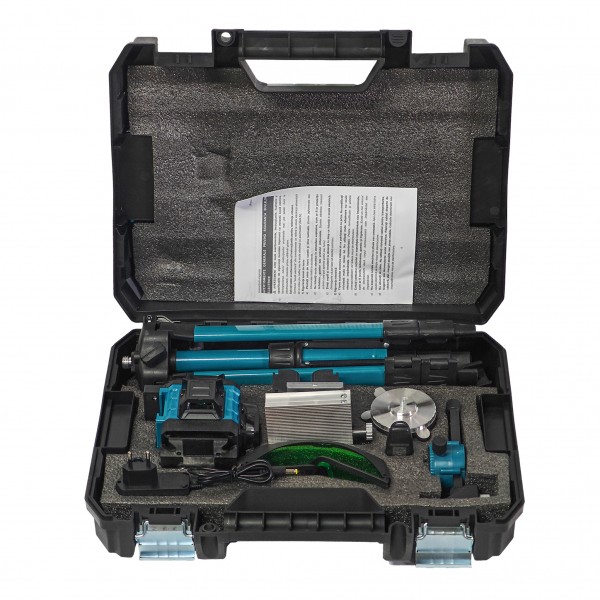 Nivela laser profesionala DDT-KRISTAL 16 linii 4D, verde, cu 2 acumulatori Li-Ion, telecomanda, trepied, suporturi si valiza de transport Nivela laser profesionala DDT-KRISTAL 16 linii 4D, verde, cu 2 acumulatori Li-Ion, telecomanda, trepied, suporturi si valiza de transport