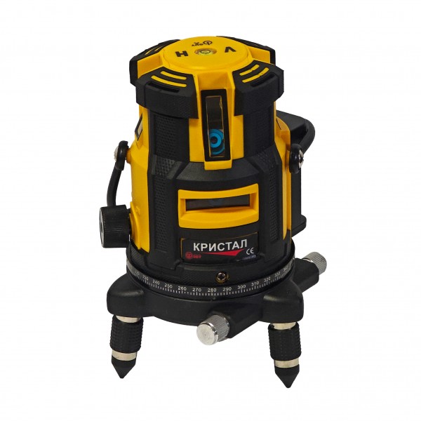 NivelA laser profesionala DDT-KRISTAL 12 linii, fascicul verde, cu trepied, acumulator Li-Ion, ochelari de protecTie si valiza de transport