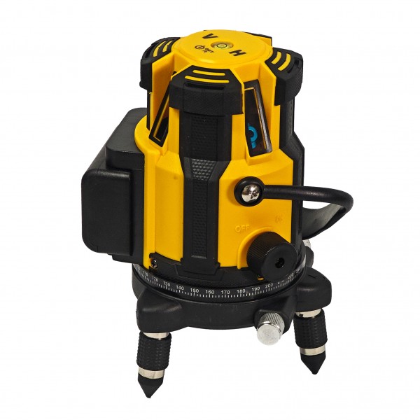 NivelA laser profesionala DDT-KRISTAL 12 linii, fascicul verde, cu trepied, acumulator Li-Ion, ochelari de protecTie si valiza de transport
