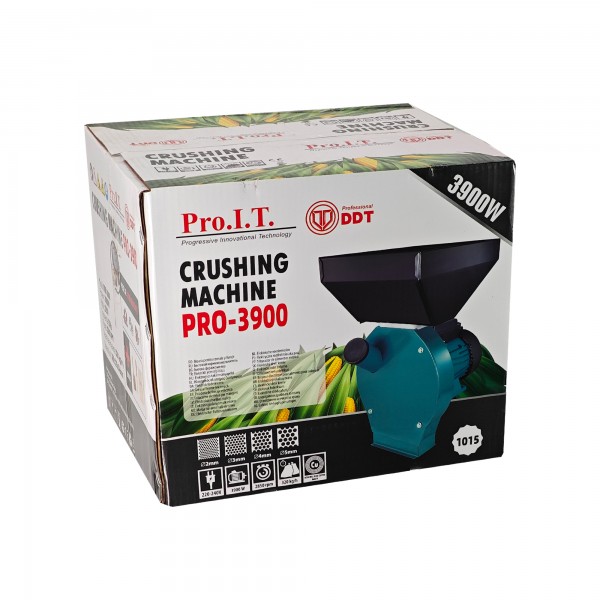 Moara electrica pentru cereale si stiuleti (2 in 1), DDT-PRO.I.T. Cuva Mare, motor 3,9 kw , 3000 rpm