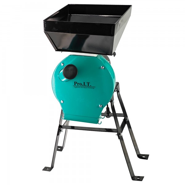 Moara electrica cu suport din metal pentru cereale si stiuleti (2 in 1), DDT-PRO.I.T. Cuva Mare, motor 3,9 kw , 3000 rpm