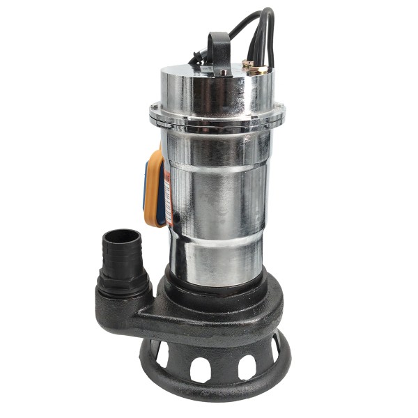 Pompa pentru apa murdara DDT, cu plutitor si tocator, 3000 W, Adancime evacuare maxim 8 Metri, corp inox+ Furtun pompier, 20 metri, 2 toli