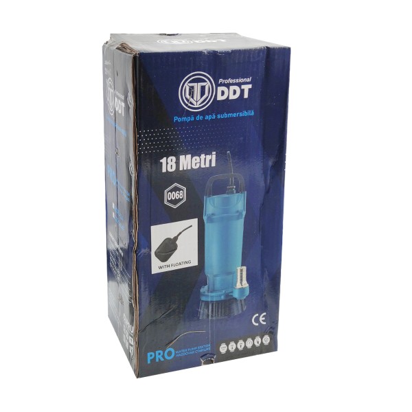Pompa submersibila apa curata cu plutitor , DDT , QDXS-0,4F , 400 W , 1.5 m³/h , 2860 Rpm , 18 Metri