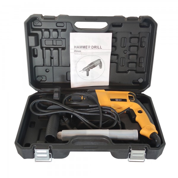 Ciocan rotopercutor electric , DDT-GB-RH 26 mm , 1100 W , 900 Rpm , dalta & spit , 3 burghie incluse