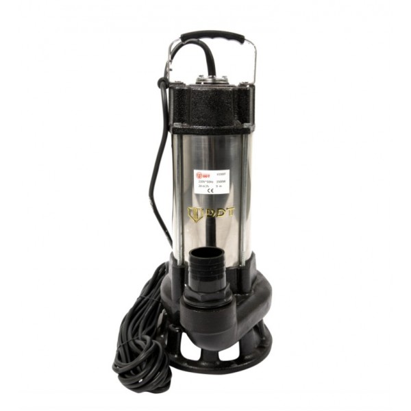 Pompa submersibila cu dublu tocator pentru apa murdara, DDT, V1500T, 1500 W, Inox