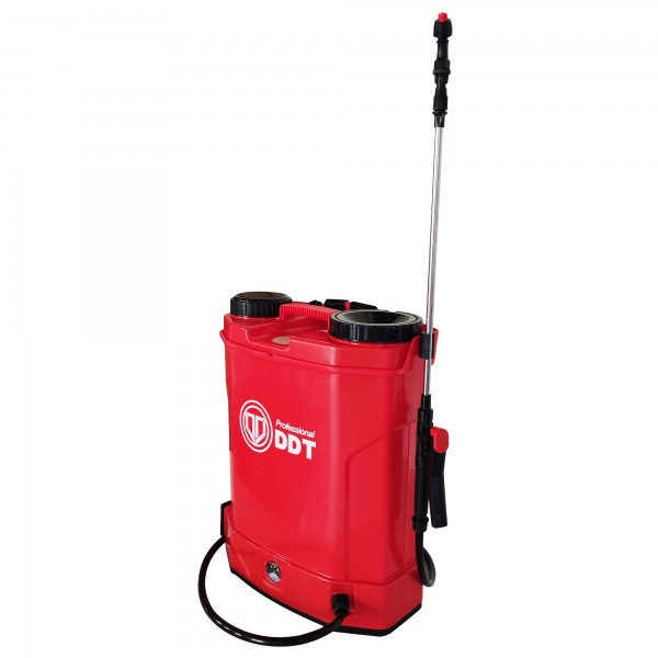 Pompa de stropit cu acumulator , DDT , Model nou , rezervor 16 Litri , 12 V , 8 Ah , tija telescopica , accesorii incluse