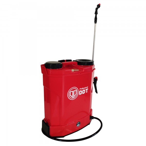 Pompa de stropit cu acumulator , DDT , Model nou , rezervor 16 Litri , 12 V , 8 Ah , tija telescopica , accesorii incluse