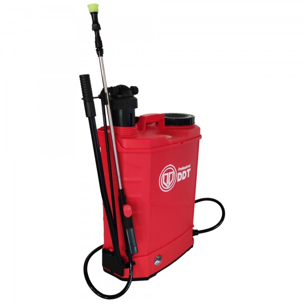 Pompa de stropit cu acumulator 2 in 1 , DDT , Model nou , rezervor 16 Litri , 12 V , 8 Ah , tija telescopica , accesorii incluse