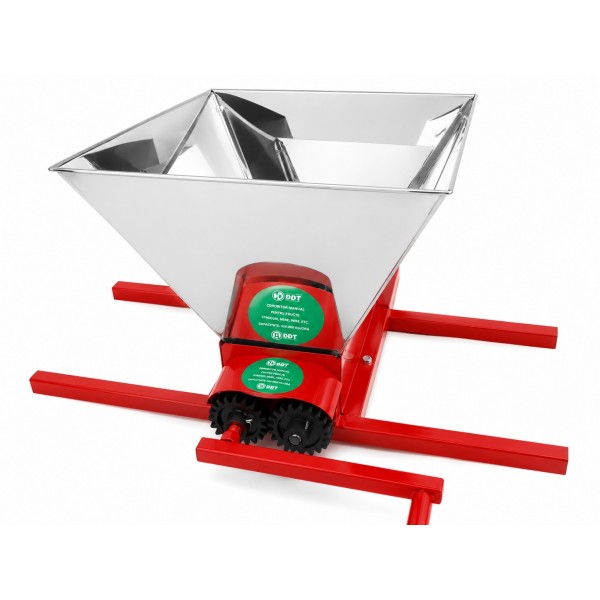 Zdrobitor manual pentru struguri și fructe DDT HGP-50S, cuvă inox, capacitate 300 kg/h, acționare manuală