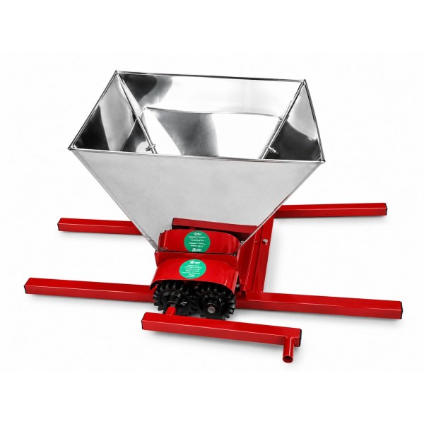 Zdrobitor manual pentru struguri și fructe DDT HGP-50S, cuvă inox, capacitate 300 kg/h, acționare manuală