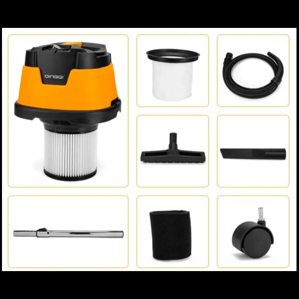 Aspirator industrial DINGQI 1600W, 60L – Aspirare umedă și uscată, rezervor 60 litri, pentru atelier și șantier
