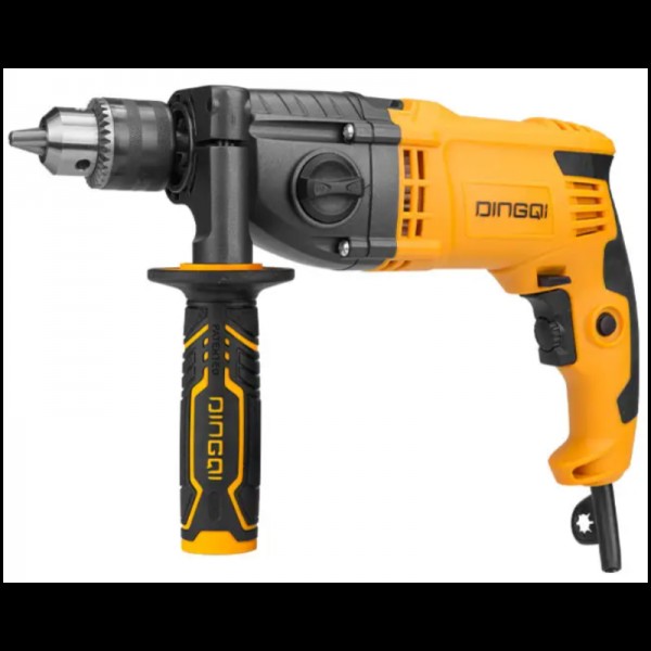 Bormașină cu percuție DINGQI 1050W, mandrină 13 mm – Viteză variabilă, revers și funcție percuție Bormașină cu percuție DINGQI 1050W, mandrină 13 mm – Viteză variabilă, revers și funcție percuție