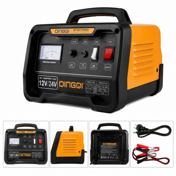 Redresor auto DINGQI 12V/24V, 450W – Încărcător pentru baterii auto și acumulatori 30–300Ah, curent maxim 35A