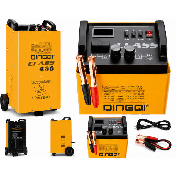 Robot de pornire auto și redresor DINGQI 800–1400W – Booster 12V/24V pentru baterii auto, funcție Start și încărcare