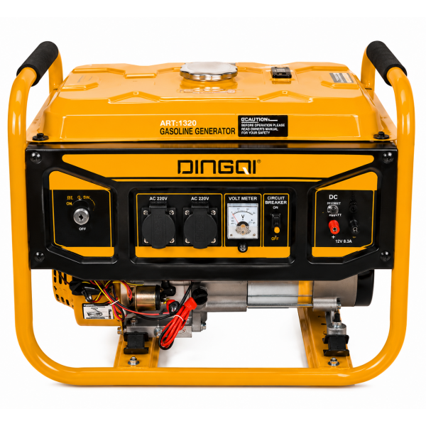Generator de curent pe benzină DINGQI 2800W Max, 2000W nominal, 220V – Motor 7 CP, AVR, 2 prize 230V, ieșire 12V
