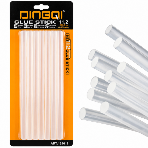 Set 10 Baghete de Silicon DINGQI 11.2 × 200 mm – Rezerve pentru pistol de lipit la cald