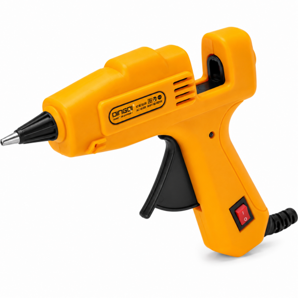 Pistol de Lipit cu Silicon DINGQI 25W – Pentru Baghete Ø11,2 mm, Încălzire Rapidă, Uz Casnic și Profesional